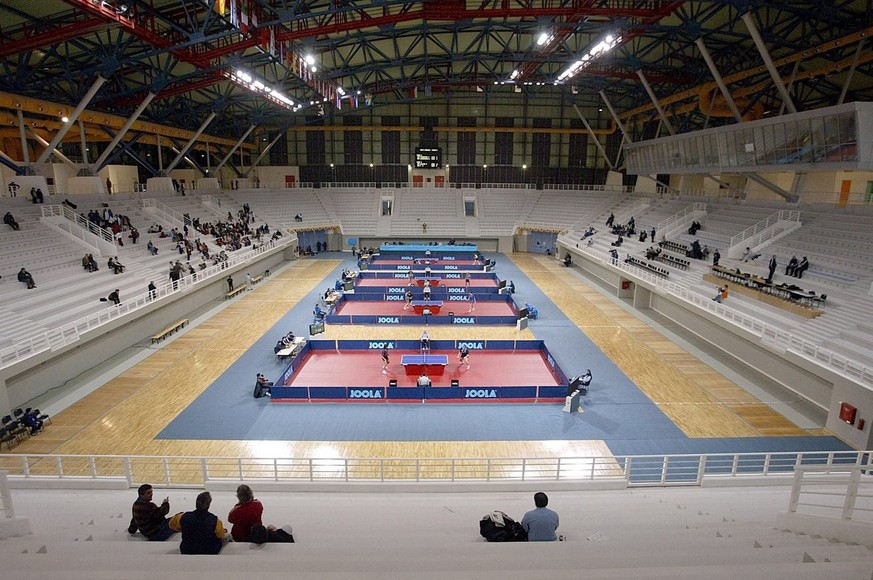 Tischtenniswettkampf in der Galatsi Olympic Hall während den Olympischen Sommerspielen 2004 in Athen. 