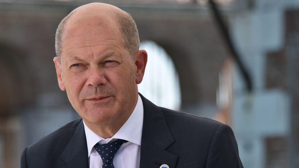 epa09333781 German Minister of Finance Olaf Scholz arrives at the Arsenale for the G20 Finance Ministers and Central Bank Governors Meeting in Venice, northeastern Italy, 09 July 2021. The G20 (or Gro ...