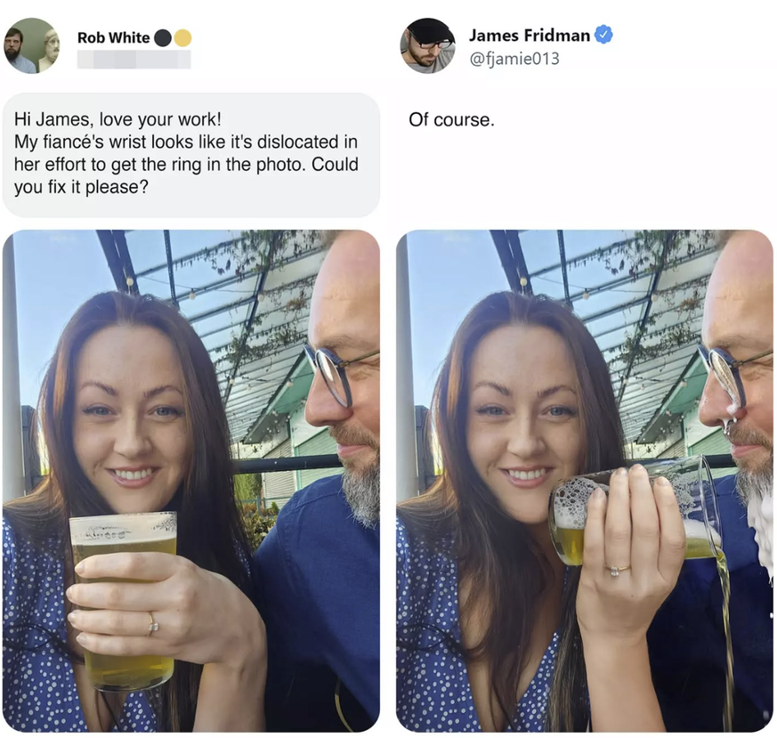 James Fridman Photoshop Trollerei