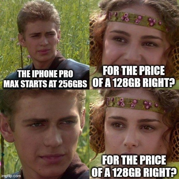 Meme zur Apple-Keynote und dem teuren iPhone 15 Pro Max.