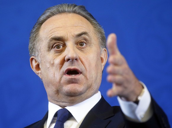 epa06369477 (FILE) - Russia's deputy prime minister Vitaly Mutko speaks during a press conference before the Final Draw of the FIFA World Cup 2018 in Moscow, Russia, 01 December 2017 (reissued 05 Dece ...