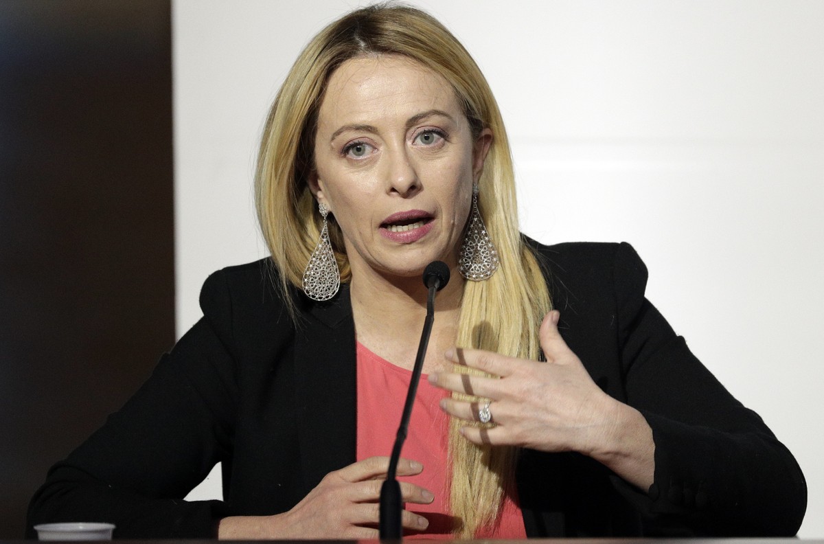 FILE - Brothers of Italy's Giorgia Meloni attends a media event for center-right leaders in Rome, on March 1, 2018. Italy's fascist legacy faces increasingly scrutiny these days, with electi ...