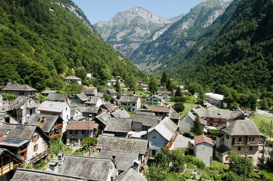 Sonogno Blick ins Val Vegorness