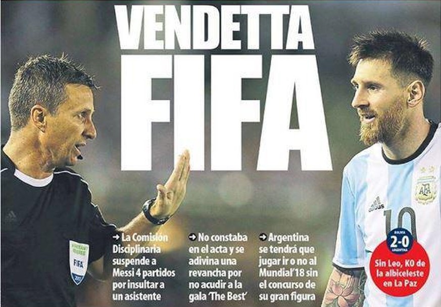 Rächt sich die FIFA an Messi?