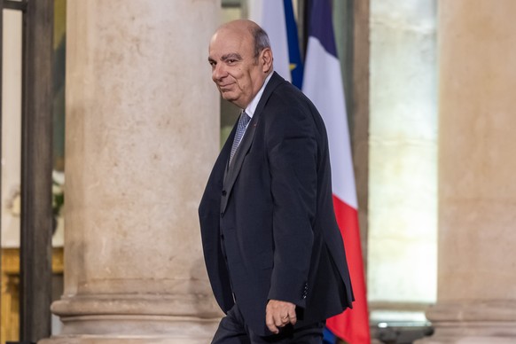 epa11746283 Dassault Aviation CEO Eric Trappier arrives at a state dinner for Nigerian President at the Elysee Palace in Paris, France, 28 November 2024. The Nigerian president is on a state visit to  ...