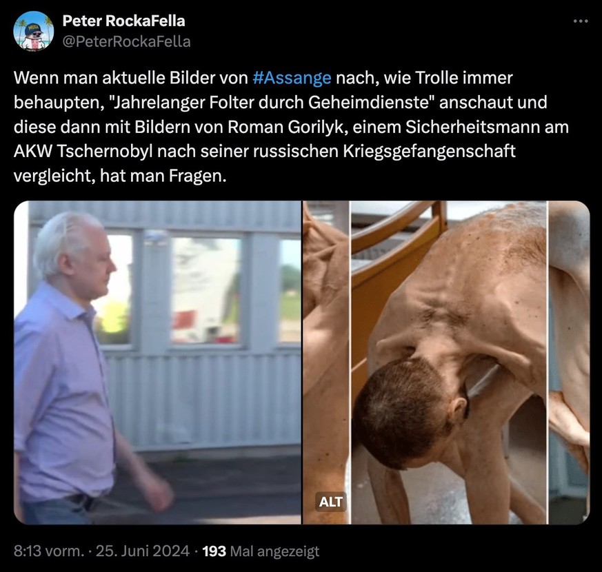Tweet zur Freilassung von Julian Assange.