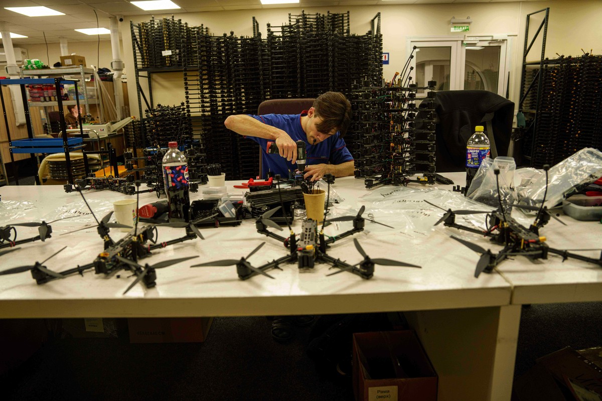 An engineer assembles FPV drone of "General Cherry" company at the workshop in Ukraine, on Dec. 4, 2025. (AP Photo/Evgeniy Maloletka)
Russia Ukraine War Interceptors