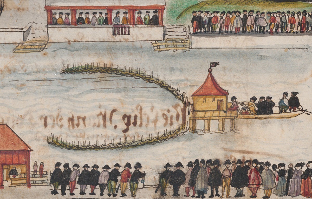 Felix Manz, von dem auch Margret Hottinger berichtete, wird am 5. Januar 1527 als Täufer in der Limmat ertränkt. 
https://www.e-manuscripta.ch/zuz/content/zoom/937188