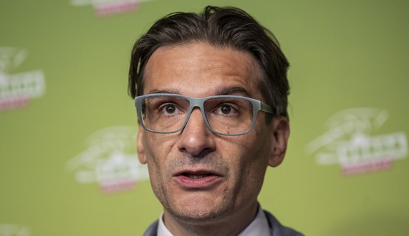 Der Gruene Nationalrat Gerhard Andrey, FR, kommentiert seine Kandidatur fuer den Bundesrat, am Freitag, 10. November 2023 in Bern. (KEYSTONE/Alessandro della Valle)