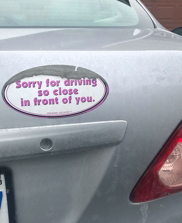 Passive aggressive bumper sticker
