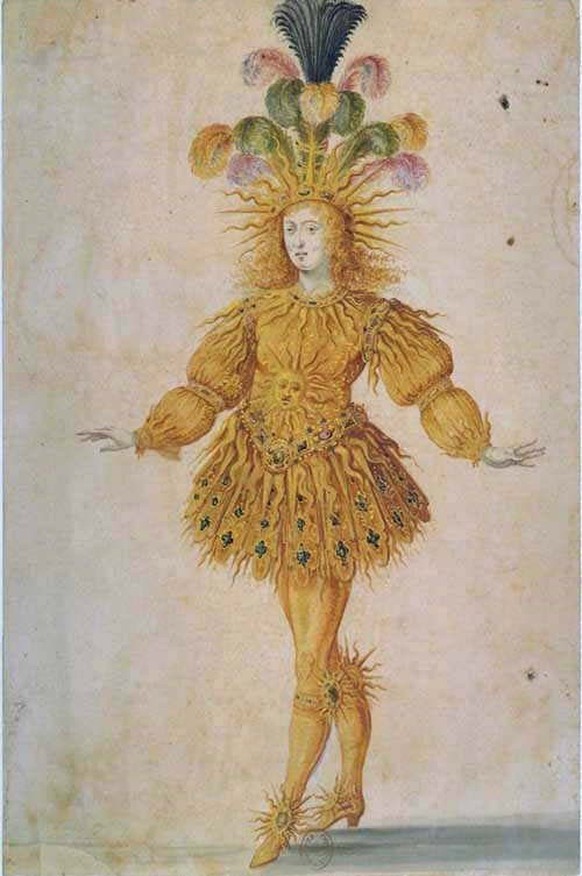 Der junge Ludwig XIV. in der Hauptrolle des Apollo im Ballet royal de la nuit 1653