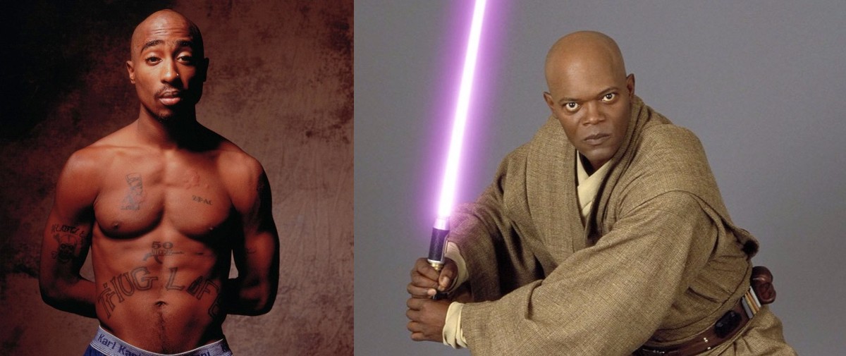 tupac shakur mace windu samuel l. jackson star wars hip hop http://wacomagic.blogspot.ch/