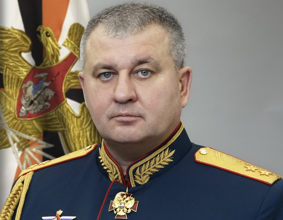 This photo released by Russian Defense Ministry Press Service, shows Lt. Gen. Vadim Shamarin, deputy chief of the Russian military general staff, posing for an official photo in Moscow, Russia, on Fri ...