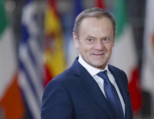 epa07314611 President of the European Council, Donald Tusk prior to a meeting in Brussels, Belgium, 24 January 2019. EPA/OLIVIER HOSLET