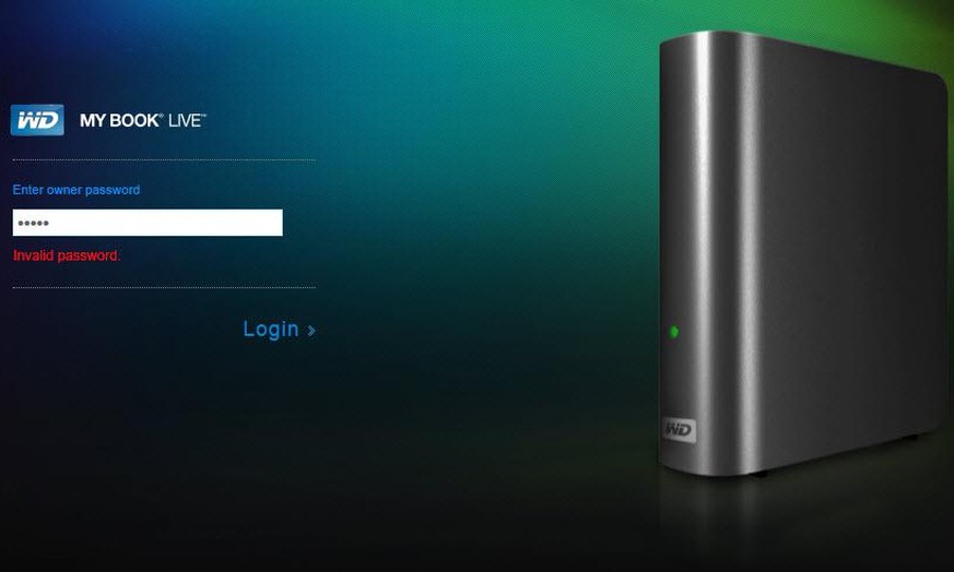 Daten auf Festplatten der Western Digital-Baureihe «My Book Live» werden durch Schadsoftware gelöscht und durch fremde Passwörter unzugänglich gemacht.