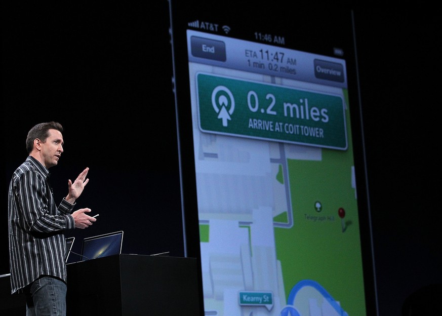Ihn kostete Apple Maps den Kopf: Der frühere iOS-Chef Scott Forstall, bei der Präsentation 2012.&nbsp;