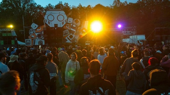 A shot from the festival in Villegongis.