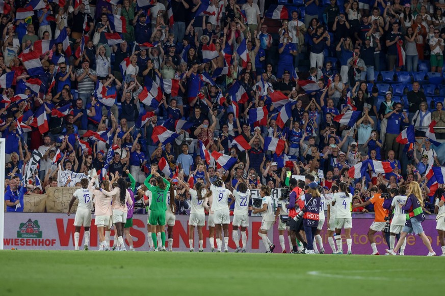 CHE, Basel, Niederlande vs Frankreich, L�nderspiel, UEFA, St. Jakob-Park, UEFA European Women s Championship 2025, Gruppenphase, Spiel 3 im Bild: Frankreich schl�gt die Niederlande und ist Gruppensieg ...