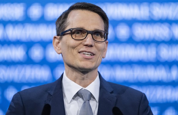 KEYPIX - Martin Schlegel, Praesident des Direktoriums der SNB, spricht an der Generalversammlung der Schweizerischen Nationalbank SNB, am Freitag, 24. April 2026 in Bern. (KEYSTONE/Alessandro della Va ...