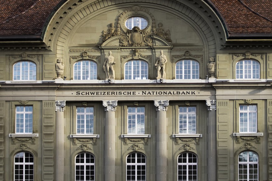 ARCHIVBILD ZUM JAHRESVERLUST 2018 DER SCHWEIZERISCHEN NATIONALBANK SNB, AM MITTWOCH, 09. JANUAR 2019 ---- Die Fassade der Schweizerischen Nationalbank, am Montag, 10. Dezember 2018 in Bern. (KEYSTONE/ ...