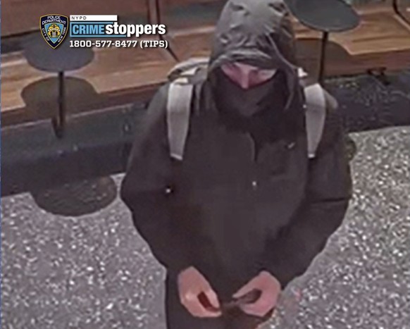 This image provided by the New York City Police Department shows the suspect sought in the the killing of UnitedHealthcare CEO Brian Thompson outside a Manhattan hotel where the health insurer was hol ...