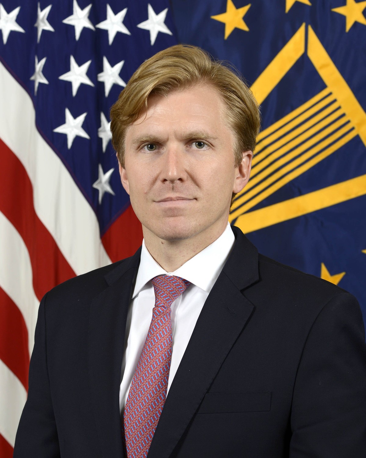 Elbridge Coby, Deputy Assistant Secretary of Defense, Strategy and Force Development, Department of Defense, poses for his official portrait in the Army portrait studio at the Pentagon in Arlington, V ...