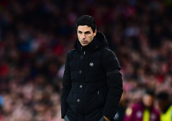 Mandatory Credit: Photo by JAMES FEARN/PPAUK/Shutterstock 13762010an Mikel Arteta, Manager of Arsenal during the English Premier League match between Arsenal and Brentford at the Emirates Stadium, Isl ...