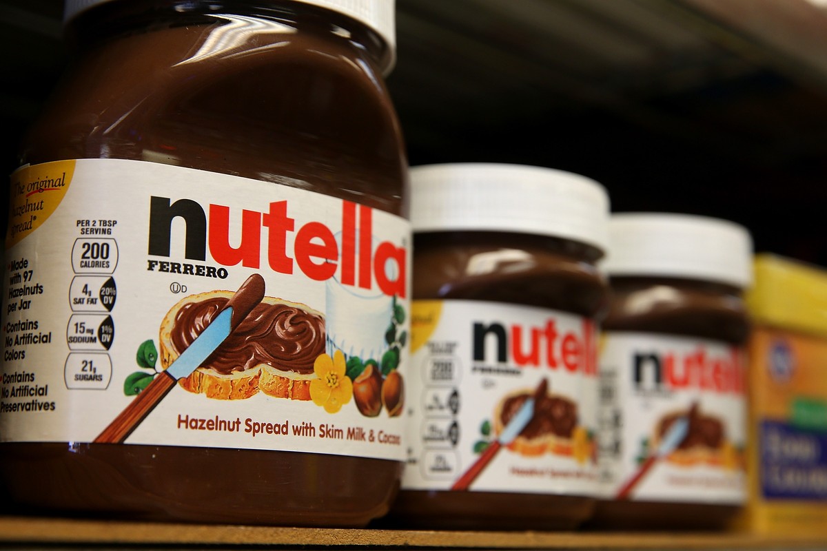 SAN FRANCISCO, CA - AUGUST 18: Jars of Nutella are displayed on a shelf at a market on August 18, 2014 in San Francisco, California. The threat of a Nutella shortage is looming after a March frost in  ...