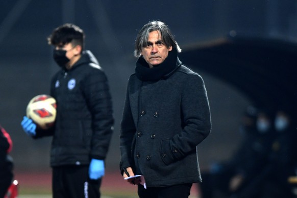 Lugano&#039;s Trainer Maurizio Jacobacci, during the Super League soccer match FC Lugano against BSC Young Boys, at the Cornaredo stadium in Lugano, Wednesday, January 20, 2021. (KEYSTONE/Ti-Press/Sam ...