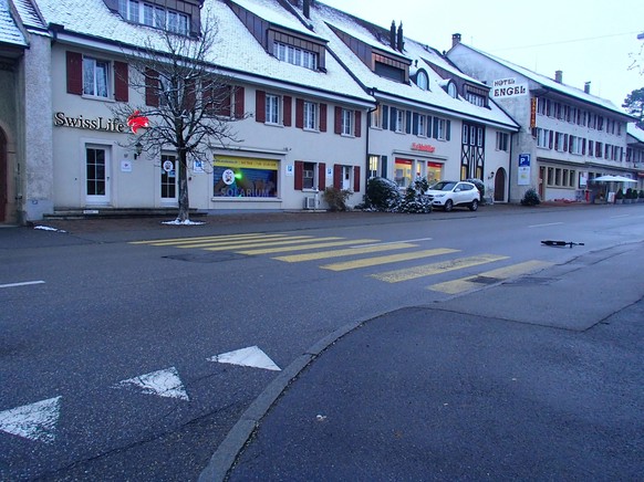 Die Unfallstelle in Frick AG.