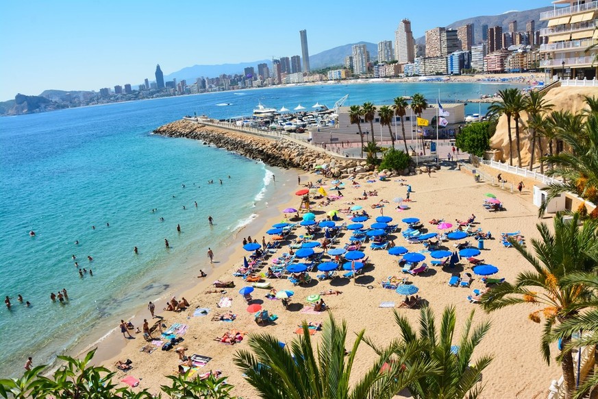 Benidorm Spanien Poniente Beach