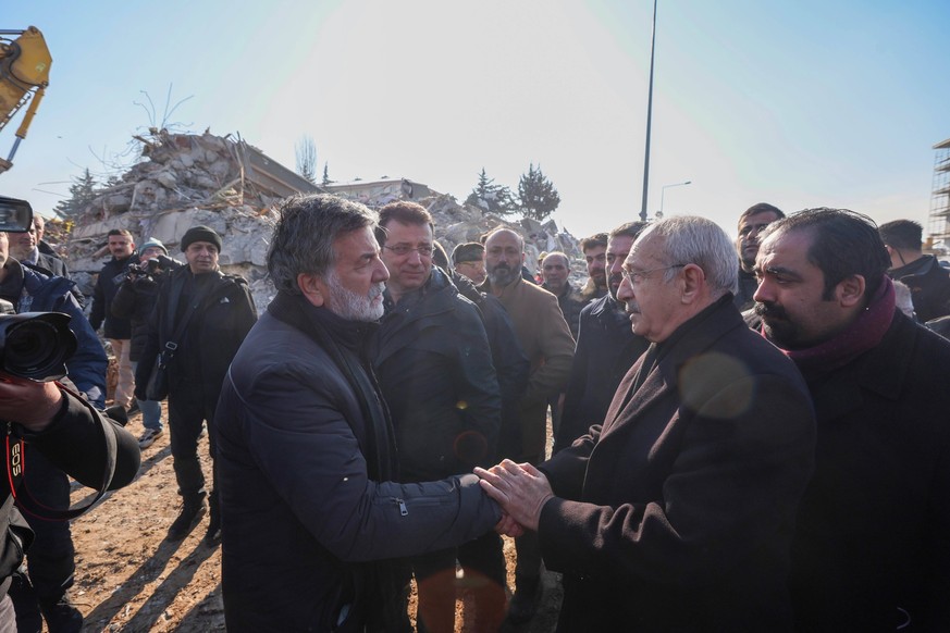 Leader of the opposition Republican Peoples Party Kemal Kilicdaroglu visits Malatya city, south east Turkey. A powerful earthquake has hit a wide area in south-eastern Turkey, near the Syrian border,  ...