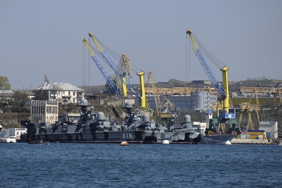 In the meantime, the Russian Black Sea Fleet can no longer be safe from attack, even at its base in Sevastopol (archive photo).