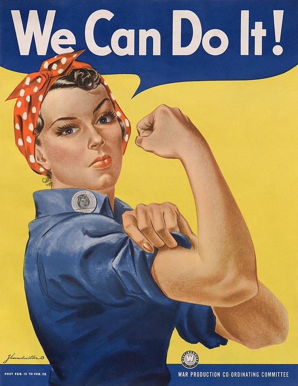We Can Do It rosie the riveter 1943 USA feminismus zweiter weltkrieg https://en.wikipedia.org/wiki/We_Can_Do_It!