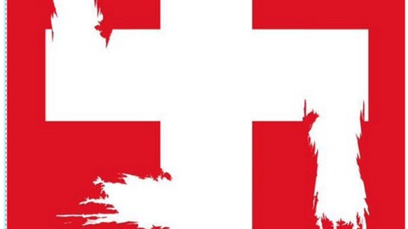 Ausschnitt des Hakenkreuz-Plakats, das vergangene Woche für Gesprächsstoff sorgte.