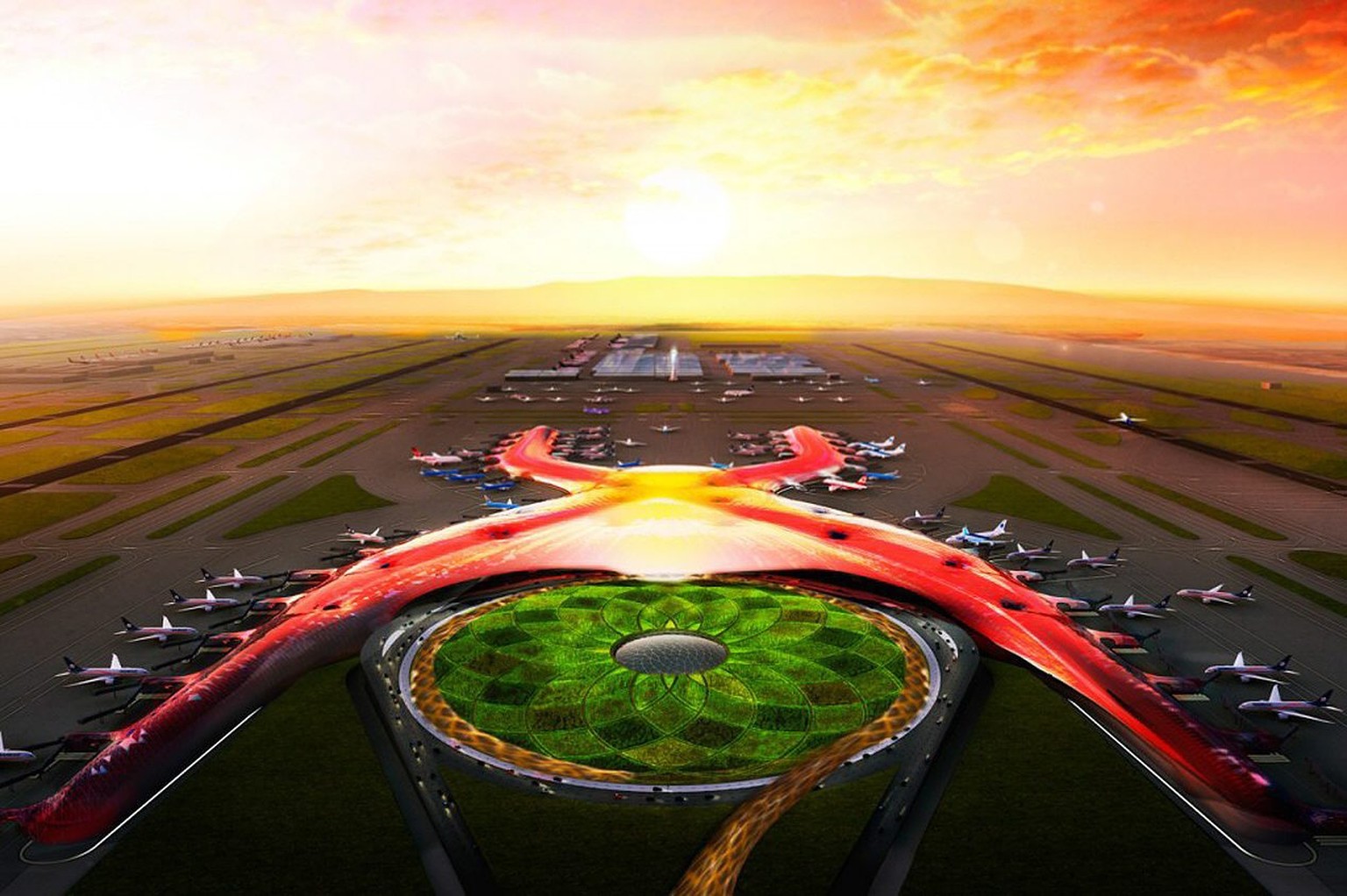 Es soll der nachhaltigste Flughafen der Welt werden.