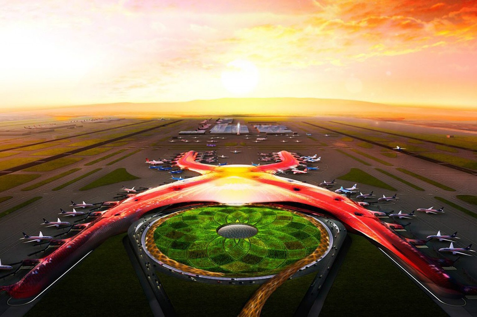 Es soll der nachhaltigste Flughafen der Welt werden.