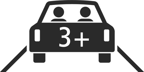 Zusatztafel Mitfahrgemeinschaft gemäss Anhang zur eidgenössischer Signalisationsverordnung.