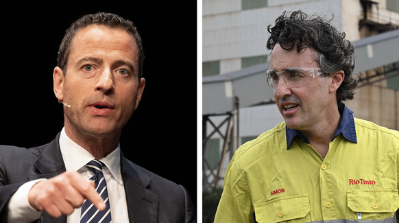 Die äusserlichen Unterschiede zwischen Glencore-Chef Gary Nagle (links) und Rio-Tinto-Chef Simon Trott stehen sinnbildlich für kulturellen Differenzen der beiden Firmen.