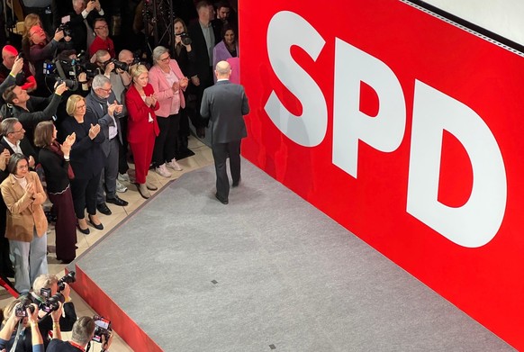 23.02.2025, Berlin: Olaf Scholz (SPD), Bundeskanzler und Kanzlerkandidat, verl