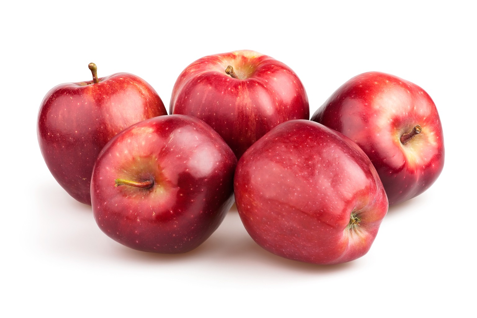 5 rote Äpfel (Symbolbild)