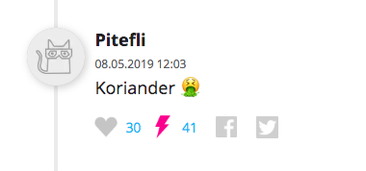 kommentar koriander watson screenshot