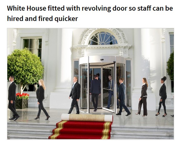 Byebye Trump: Der Chef von «Homeland Security» trifft überraschend zurück
Neueste Installation im White House so dass sich das Personal nicht immer die Klinke in die Hand geben muss.