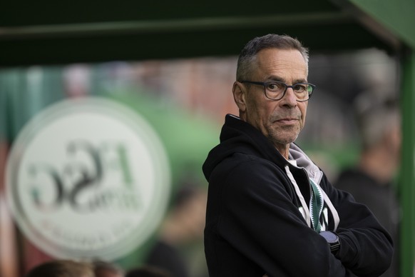St. Gallens Praesident Matthias Hueppi im Fussball Meisterschaftsspiel der Swiss Super League zwischen dem FC St. Gallen (SG) und den BSC Young Boys (YB), am Sonntag, 9. November 2025, im kybunpark in ...