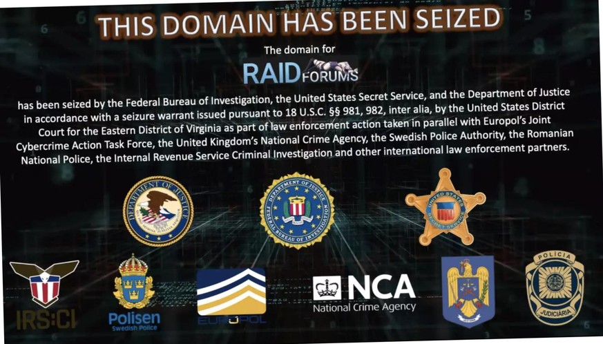 Die Domain von «RaidForums» wurde beschlagnahmt.
