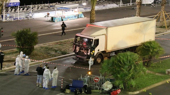 ANNUAL REVIEW 2016 - INTERNATIONAL - Authorities are investigating a truck after it plowed through Bastille Day revelers in the French seaside town of Nice, France, on Thursday, July 14, 2016.  France was rav...