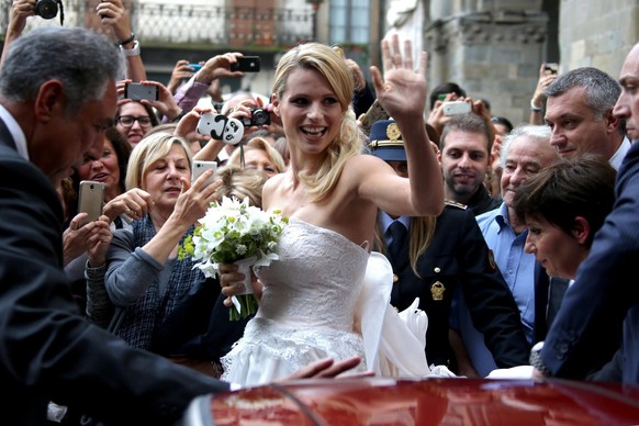 Hunziker bei ihrer Hochzeit im Oktober 2014 in Bergamo.