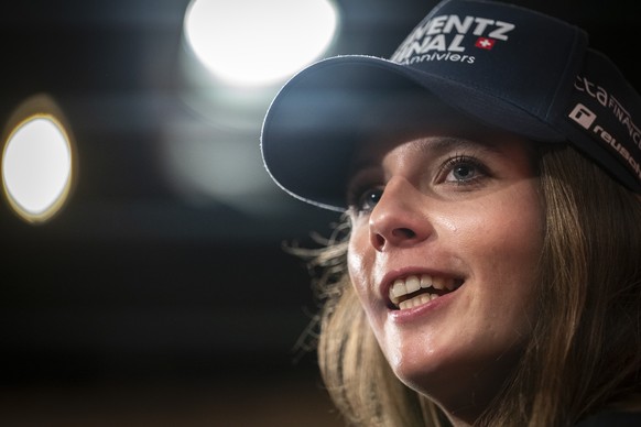 Camille Rast am Medientreffen von Swiss Ski vor der Weltcup-Saison 2025/2026 in THE HALL, am Mittwoch, 1. Oktober 2025 in Duebendorf. (KEYSTONE/Andreas Becker)