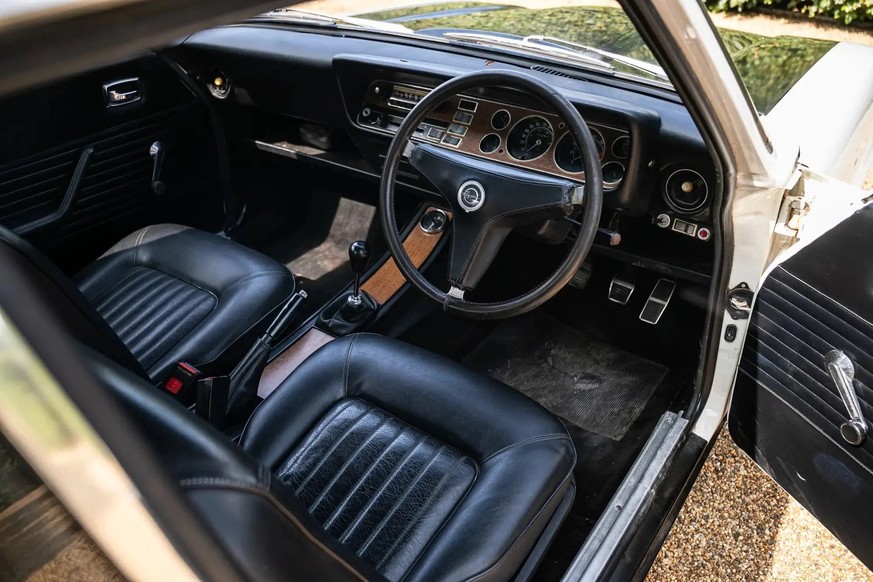 Jamie Oliver&#039;s 1970 Ford Capri 3000GT – with the Essex V6.
https://www.classiccarauctions.co.uk/1970-ford-capri-3000gt-mk1-recc32267-1-stoneleigh-0924?pn=1&amp;el=6759&amp;pp=100