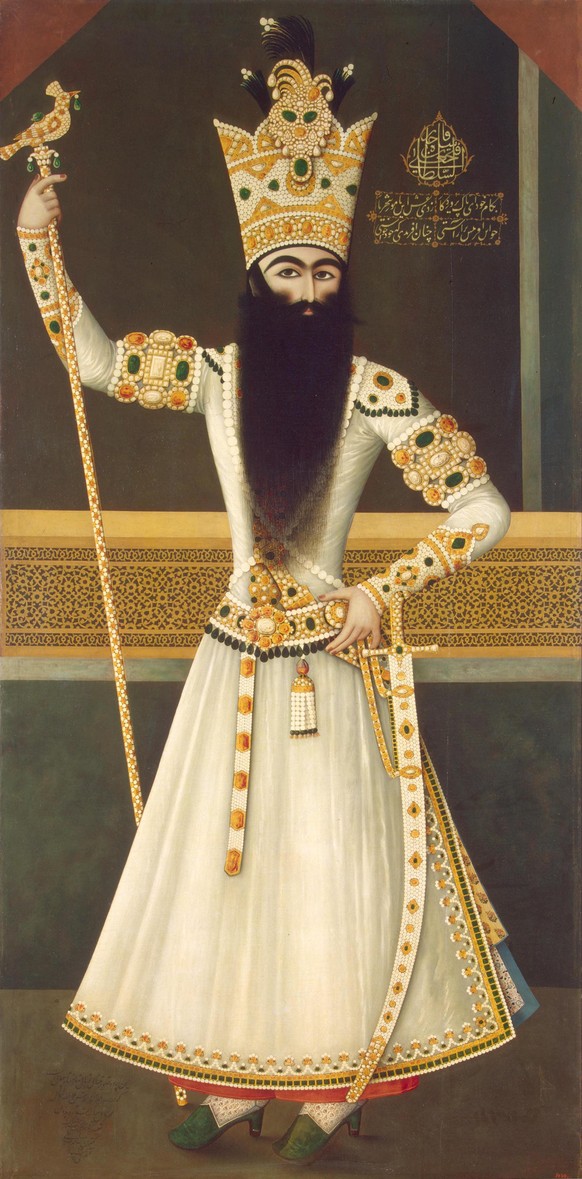 Fath Ali Schah, der zweite Herrscher Persiens aus dem Geschlecht der Kadscharen. Er folgte seinem grausamen Onkel Aga Mohammed Khan 1797 auf den Thron.